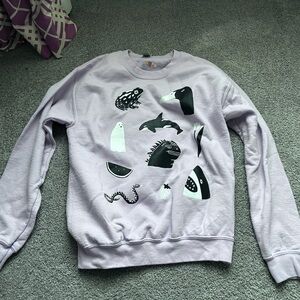 Lorien stern graphic sweater-purple